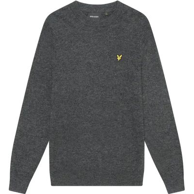Round neck lambswool sweater Lyle & Scott Blend Gris 2XL Round neck lambswool sweater Lyle & Scott Blend Gris 2XL