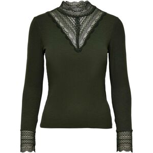Women's top Only Tilde manches longues col montant lace Vert XS Women's top Only Tilde manches longues col montant lace Vert XS