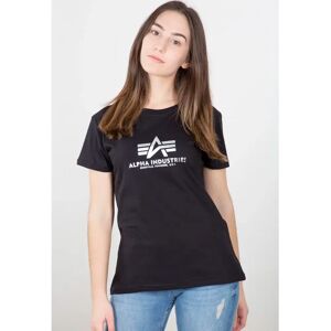 Women's T-shirt Alpha Industries New Basic Foil Print Noir XS Women's T-shirt Alpha Industries New Basic Foil Print Noir XS