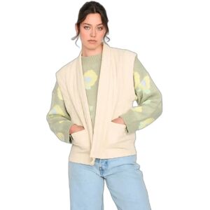 Sleeveless Quilted Cardigan Women 24 Colours Beige 34 Sleeveless Quilted Cardigan Women 24 Colours Beige 34