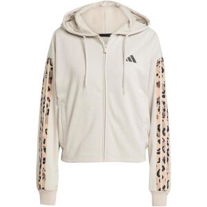 Women's hooded sweatshirt adidas Animal Print 3 stripes Beige S Women's hooded sweatshirt adidas Animal Print 3 stripes Beige S