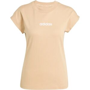 Women's T-shirt adidas Essentials Linear Beige 2XL Women's T-shirt adidas Essentials Linear Beige 2XL