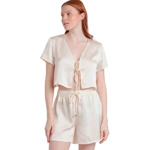 Women's Satin Camisole and Short Pyjama Set Admas Sweet Luxe Blanc L Women's Satin Camisole and Short Pyjama Set Admas Sweet Luxe Blanc L