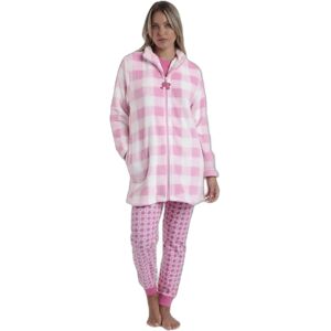 Warm long-sleeve robe for women Barbie Vichy Mood Rose S Warm long-sleeve robe for women Barbie Vichy Mood Rose S