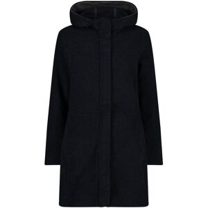 Women's long hooded coat CMP Noir D40 Women's long hooded coat CMP Noir D40
