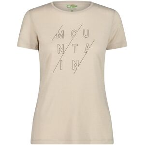 Women's merino wool crew neck T-shirt CMP Beige L Women's merino wool crew neck T-shirt CMP Beige L