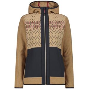 Women's hooded fleece CMP Beige M Women's hooded fleece CMP Beige M