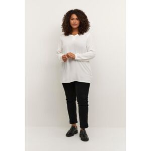 Long sleeve women's tunic KAFFE Curve Ami Blanc 46 Long sleeve women's tunic KAFFE Curve Ami Blanc 46