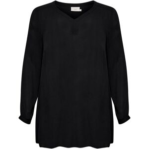 Long sleeve women's tunic KAFFE Curve Ami Noir 46 Long sleeve women's tunic KAFFE Curve Ami Noir 46