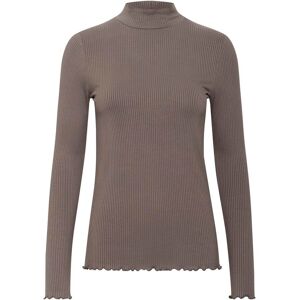 Women's long sleeve turtleneck T-shirt KAFFE Drew Marron XS Women's long sleeve turtleneck T-shirt KAFFE Drew Marron XS