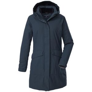 Women's long hooded waterproof jacket Killtec Kow 18 Bleu 46 Women's long hooded waterproof jacket Killtec Kow 18 Bleu 46