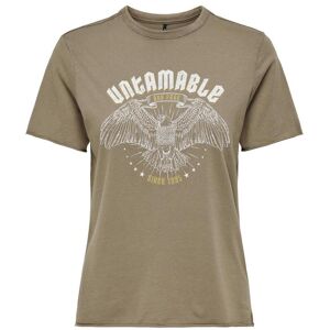 Women's T-shirt Only Lucy Life Gris L Women's T-shirt Only Lucy Life Gris L