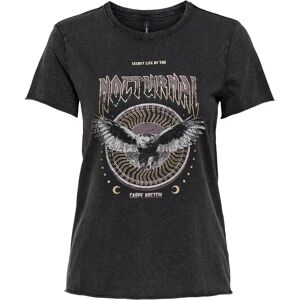 Women's T-shirt Only Lucy Life Noir L Women's T-shirt Only Lucy Life Noir L