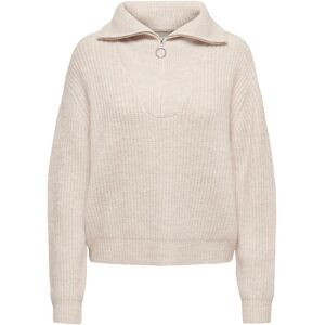 Women's zip-up sweater Only Baker Blanc XS Women's zip-up sweater Only Baker Blanc XS