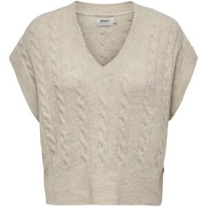 Women's sleeveless sweater Only Melody Blanc M Women's sleeveless sweater Only Melody Blanc M