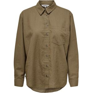 Women's linen blended shirt Only Tokyo Vert M Women's linen blended shirt Only Tokyo Vert M