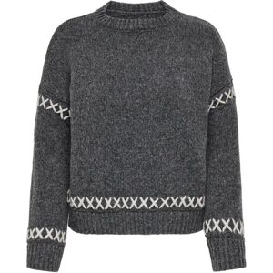 Women's round neck sweater Only Amanda Gris XL Women's round neck sweater Only Amanda Gris XL