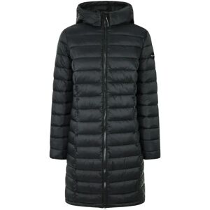 Women's Pepe Jeans Ammy Long Hooded Puffer Noir S Women's Pepe Jeans Ammy Long Hooded Puffer Noir S