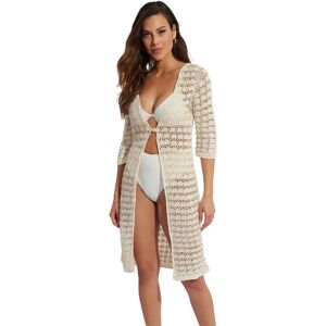 Three-quarter sleeve women's beach kimono Selmark Complementos Blanc L Three-quarter sleeve women's beach kimono Selmark Complementos Blanc L