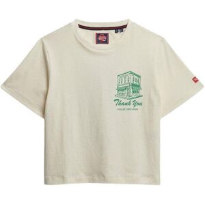 Women's T-shirt Superdry Roadside Trade Blanc L Women's T-shirt Superdry Roadside Trade Blanc L