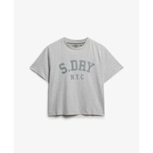 Women's loose-fitting T-shirt Superdry Athletic Essentials Gris L Women's loose-fitting T-shirt Superdry Athletic Essentials Gris L