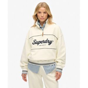 Women's 1/4 zip sweatshirt Superdry Country Club Blanc L Women's 1/4 zip sweatshirt Superdry Country Club Blanc L