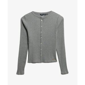 Women's cardigan Superdry Athletic Essentials Gris XL Women's cardigan Superdry Athletic Essentials Gris XL