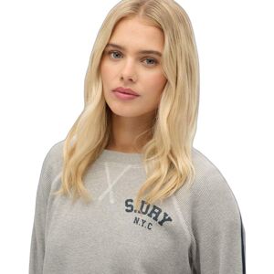 Women's long sleeve T-shirt Superdry Athletic Essentials Gris XL Women's long sleeve T-shirt Superdry Athletic Essentials Gris XL