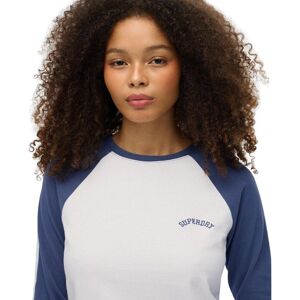 Women's long sleeve T-shirt Superdry Essential Logo Retro Blanc L Women's long sleeve T-shirt Superdry Essential Logo Retro Blanc L