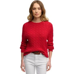 Casual twisted knit jumper for women Superdry Rouge M Casual twisted knit jumper for women Superdry Rouge M