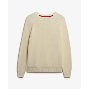 Casual ribbed knit jumper for women Superdry Blanc L Casual ribbed knit jumper for women Superdry Blanc L