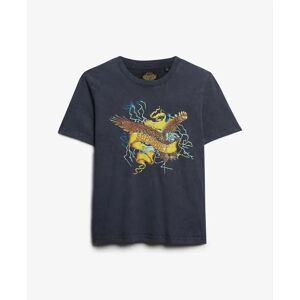 Women's casual patterned T-shirt Superdry Biker Rock Noir XS Women's casual patterned T-shirt Superdry Biker Rock Noir XS