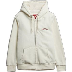 Women's zip-up hoodie Superdry Borg Blanc XS Women's zip-up hoodie Superdry Borg Blanc XS