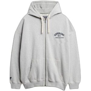 Women's oversized hooded zip sweatshirt Superdry Athletic Essentials Gris M Women's oversized hooded zip sweatshirt Superdry Athletic Essentials Gris M