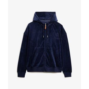 Women's zip-up velvet hoodie Superdry Country Club Bleu M Women's zip-up velvet hoodie Superdry Country Club Bleu M