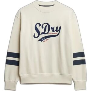 Women's crew neck sweatshirt Superdry Varsity Script Beige M Women's crew neck sweatshirt Superdry Varsity Script Beige M
