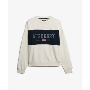 Sweatshirt woman Superdry Athletic Essentials Flag Emb Blanc XS Sweatshirt woman Superdry Athletic Essentials Flag Emb Blanc XS