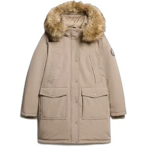 Women's faux fur parka Superdry Everest Beige S Women's faux fur parka Superdry Everest Beige S