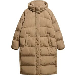 Women's long hooded down jacket Superdry Marron S Women's long hooded down jacket Superdry Marron S