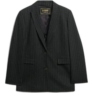 Women's blazer Superdry Pinstripe Gris XS Women's blazer Superdry Pinstripe Gris XS