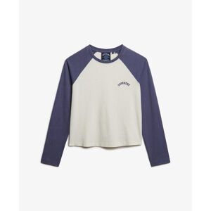 Women's long sleeve T-shirt Superdry Essential Bleu S Women's long sleeve T-shirt Superdry Essential Bleu S