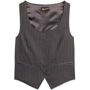 Women's Satin Back Gilet Superdry Gris L Women's Satin Back Gilet Superdry Gris L