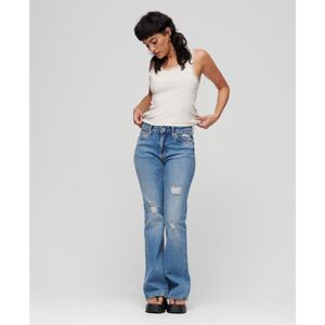 Women's organic cotton tank top with lace trim Superdry Vintage Gris XS/S Women's organic cotton tank top with lace trim Superdry Vintage Gris XS/S