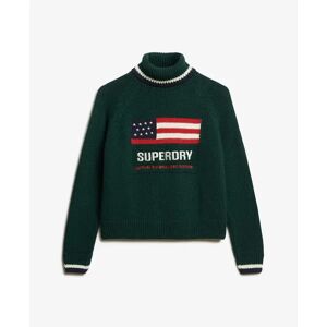 Women's roll-neck sweater Superdry Americana Vert L Women's roll-neck sweater Superdry Americana Vert L