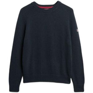 Women's round neck sweater Superdry slouchy Bleu L Women's round neck sweater Superdry slouchy Bleu L