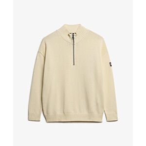 Knitted pullover with a funnel neck for women Superdry Blanc XS Knitted pullover with a funnel neck for women Superdry Blanc XS