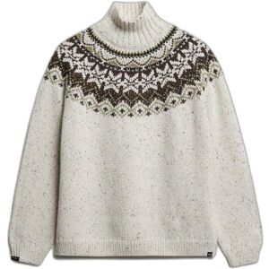 Women's high collar jacquard sweater Superdry Blanc M Women's high collar jacquard sweater Superdry Blanc M