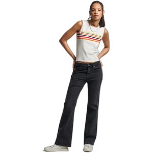 Women's mid-rise flared slim jeans Superdry Noir 28x30 Women's mid-rise flared slim jeans Superdry Noir 28x30