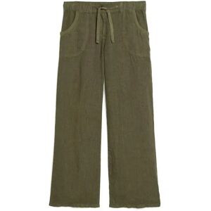 Women's low-rise linen trousers Superdry Vert XL Women's low-rise linen trousers Superdry Vert XL