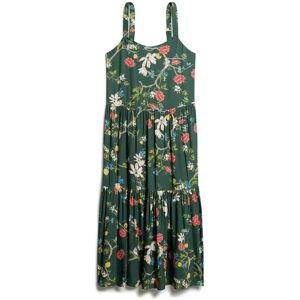 Women's woven ruffled maxi dress Superdry Vert S Women's woven ruffled maxi dress Superdry Vert S